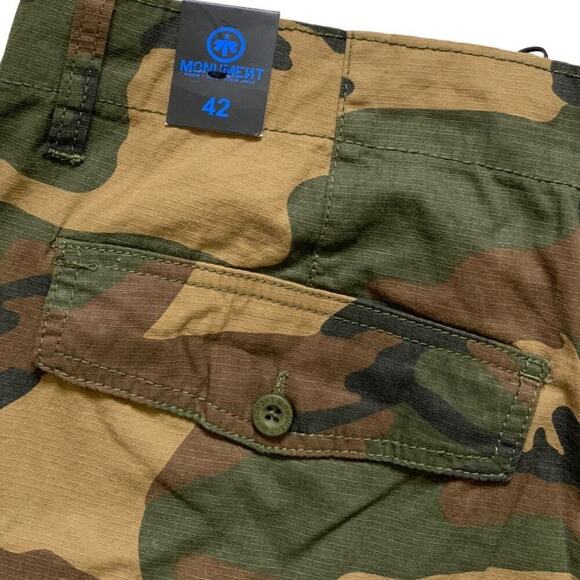 Monument Army Camo Cargo Short Men's Size 42 New - Picture 7 of 12